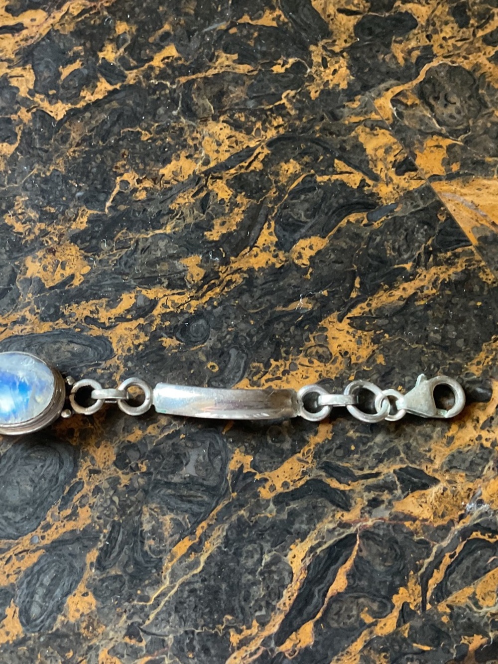 NWOT Sterling Silver 925 Turquoise Labradorite Moon Stone Bracelet - Picture 8 of 15